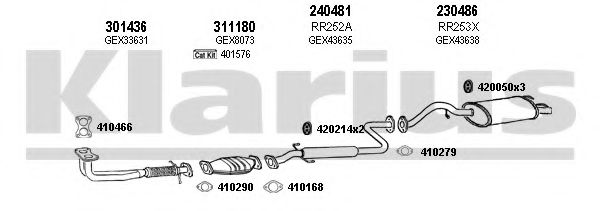 Система выпуска ОГ KLARIUS 120099E