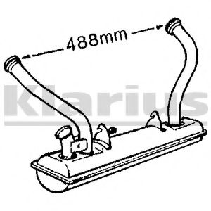 Предглушитель выхлопных газов KLARIUS 210033