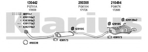 Система выпуска ОГ KLARIUS 630527E