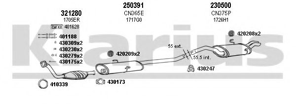 Система выпуска ОГ KLARIUS 630592E