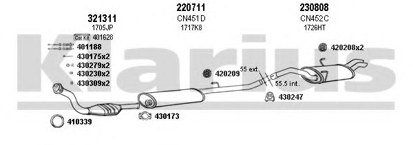 Система выпуска ОГ KLARIUS 630601E