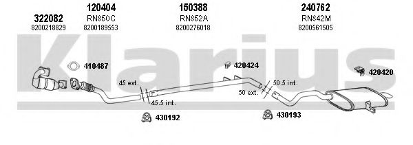 Система выпуска ОГ KLARIUS 720918E