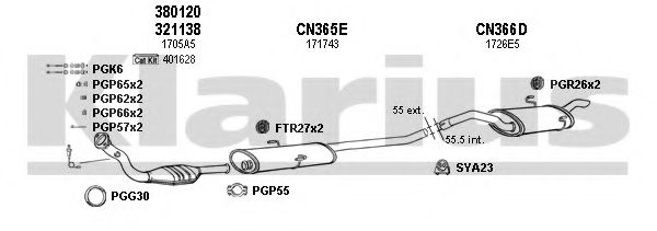 Система выпуска ОГ KLARIUS 630361U