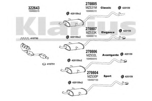 Система выпуска ОГ KLARIUS 600713E