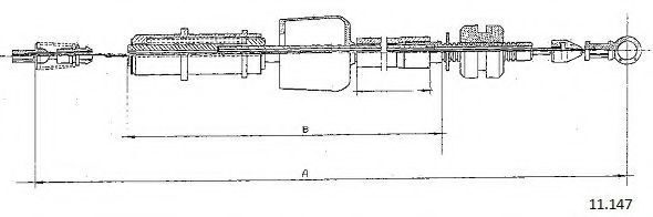 Тросик газа CABOR 11147