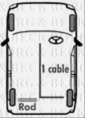 Трос, стояночная тормозная система BORG & BECK BKB1139