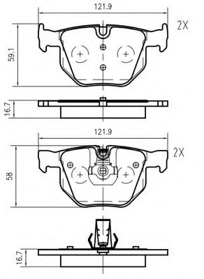 Комплект тормозных колодок, дисковый тормоз VEMA K604103