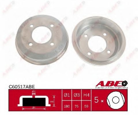 Тормозной барабан ABE C60517ABE