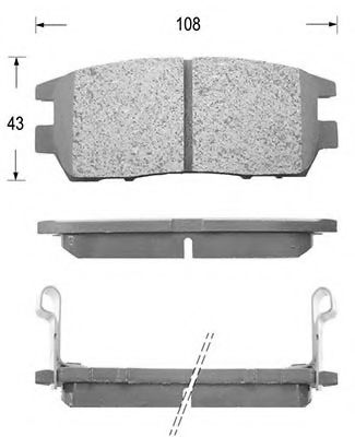 Комплект тормозных колодок, дисковый тормоз KAISHIN FK6054