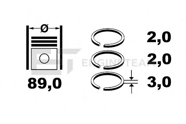 Комплект поршневых колец ET ENGINETEAM R4000800