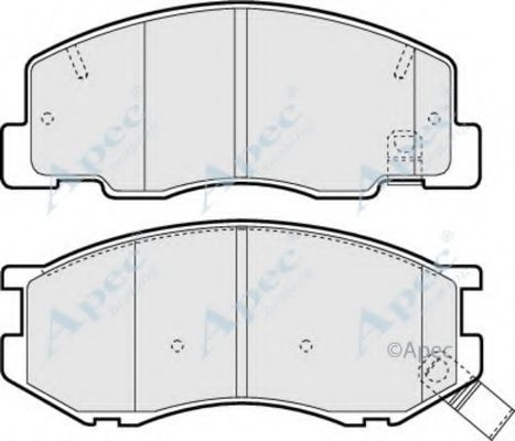 Комплект тормозных колодок, дисковый тормоз APEC braking PAD1004