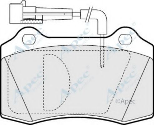 Комплект тормозных колодок, дисковый тормоз APEC braking PAD1007