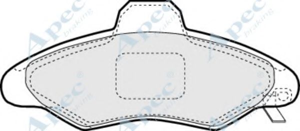 Комплект тормозных колодок, дисковый тормоз APEC braking PAD1021