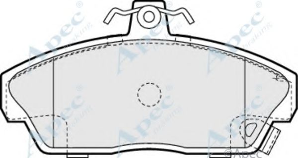 Комплект тормозных колодок, дисковый тормоз APEC braking PAD1185