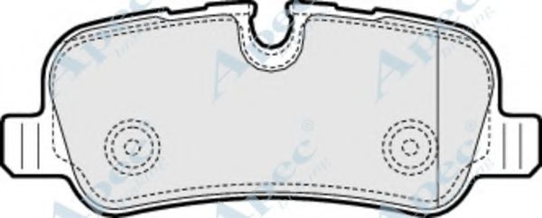 Комплект тормозных колодок, дисковый тормоз APEC braking PAD1469