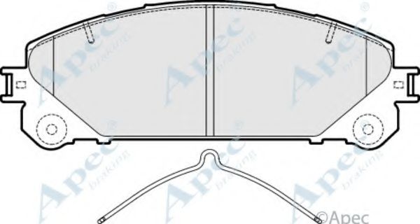 Комплект тормозных колодок, дисковый тормоз APEC braking PAD1853