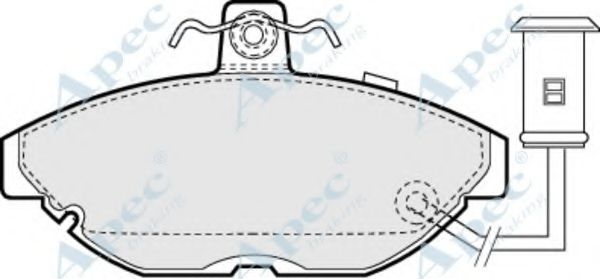 Комплект тормозных колодок, дисковый тормоз APEC braking PAD377