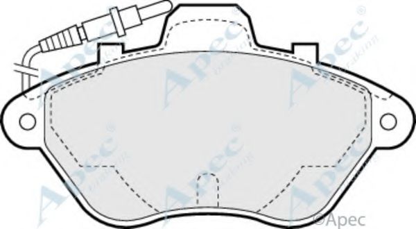 Комплект тормозных колодок, дисковый тормоз APEC braking PAD649