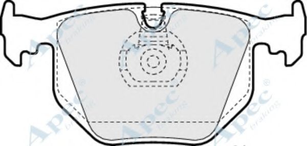 Комплект тормозных колодок, дисковый тормоз APEC braking PAD956