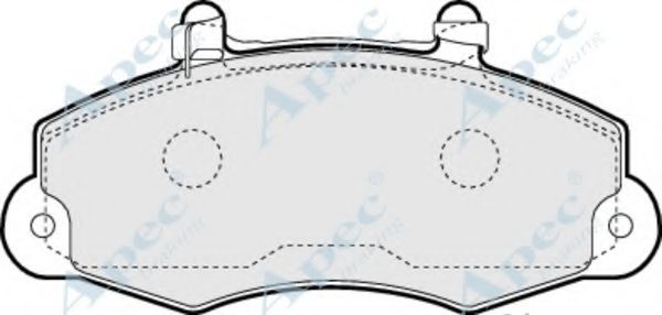 Комплект тормозных колодок, дисковый тормоз APEC braking PAD1105