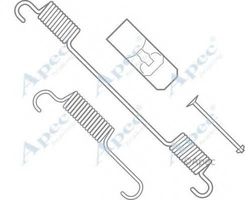 Комплектующие, тормозная колодка APEC braking KIT782