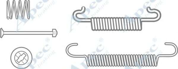 Комплектующие, тормозная колодка APEC braking KIT2040