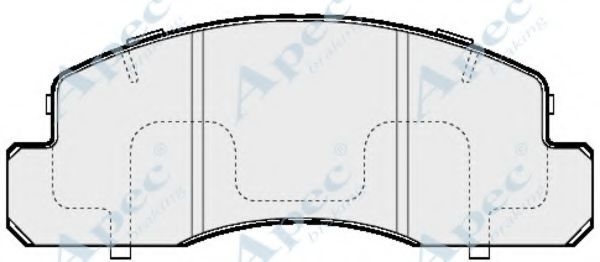 Комплект тормозных колодок, дисковый тормоз APEC braking PAD870