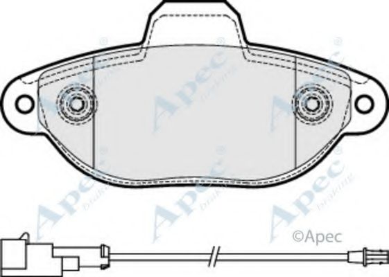 Комплект тормозных колодок, дисковый тормоз APEC braking PAD1897