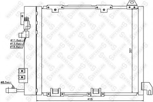 Конденсатор, кондиционер STELLOX 10-45058-SX