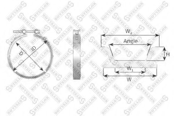 Соединительные элементы, система выпуска DINEX 70838
