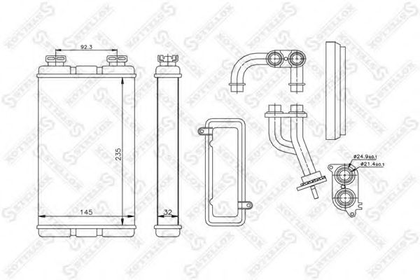 Теплообменник, отопление салона STELLOX 10-35154-SX