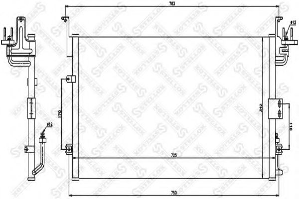 Конденсатор, кондиционер STELLOX 10-45109-SX