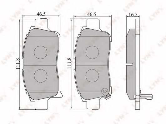 Комплект тормозных колодок, дисковый тормоз LYNXauto BD-7519