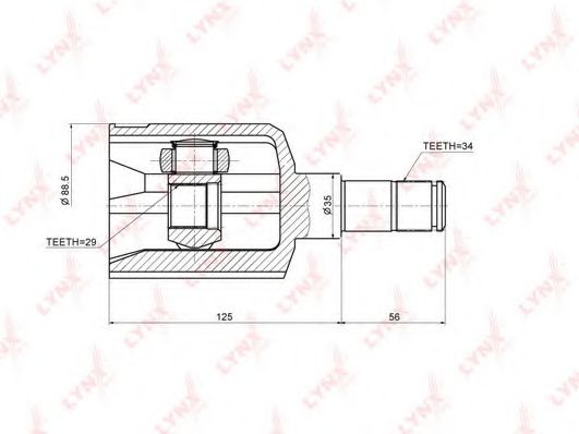 Шарнирный комплект, приводной вал LYNXauto CI-1803