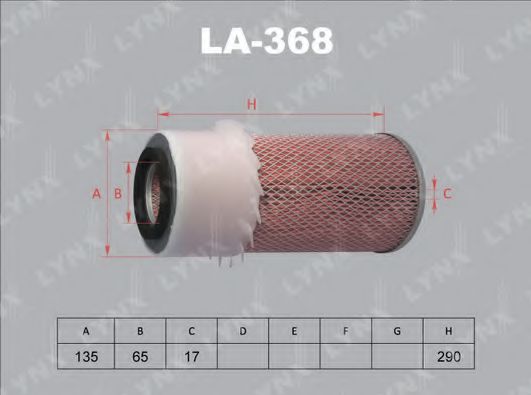 Воздушный фильтр LYNXauto LA-368