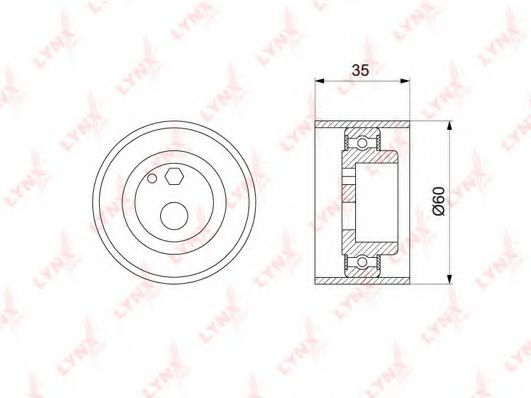 Натяжной ролик, ремень ГРМ LYNXauto PB-1126