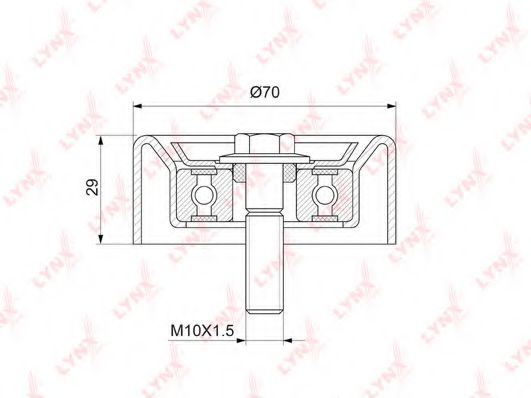 Паразитный / ведущий ролик, поликлиновой ремень LYNXauto PB-7207