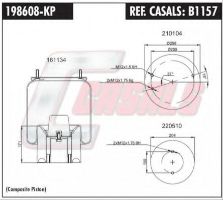 Кожух пневматической рессоры CASALS B1157