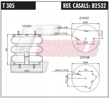 Кожух пневматической рессоры FA1 T305