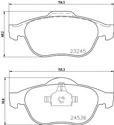 Комплект тормозных колодок, дисковый тормоз HELLA PAGID 8DB 355 009-101