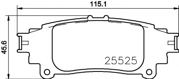 Комплект тормозных колодок, дисковый тормоз HELLA PAGID 8DB 355 021-661