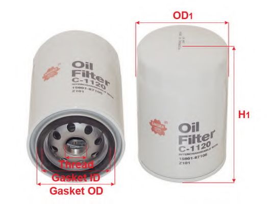 Масляный фильтр SAKURA  Automotive C1120