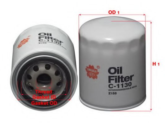 Масляный фильтр SAKURA  Automotive C1130