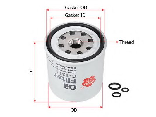 Масляный фильтр SAKURA  Automotive C-1511
