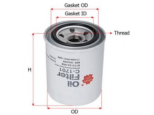 Масляный фильтр SAKURA  Automotive C1701