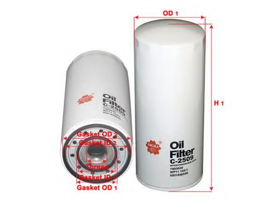 Масляный фильтр SAKURA  Automotive C-2509