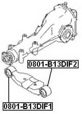 Подвеска, рычаг независимой подвески колеса ASVA 0801-B13DIF1