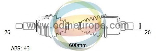 Приводной вал ODM-MULTIPARTS 18-151051