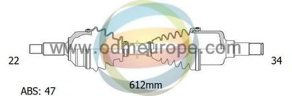 Приводной вал ODM-MULTIPARTS 18-001561