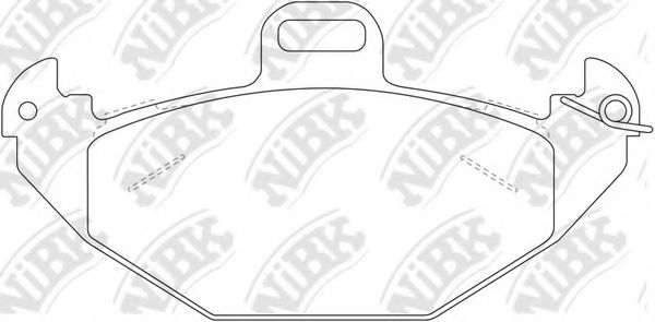 Комплект тормозных колодок, дисковый тормоз NiBK PN0114